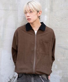 WEGO 【ユニセックス着用ITEM/MLサイズ展開】コーデュロイシャツジャケット