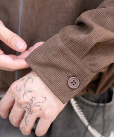 WEGO 【ユニセックス着用ITEM/MLサイズ展開】コーデュロイシャツジャケット