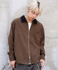 WEGO 【ユニセックス着用ITEM/MLサイズ展開】コーデュロイシャツジャケット