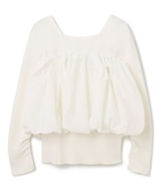 GRACE CONTINENTAL タフタケープ付ニットトップ