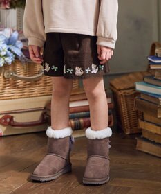 ANY KIDS ネコ刺繍 コーデュロイ ショートパンツ