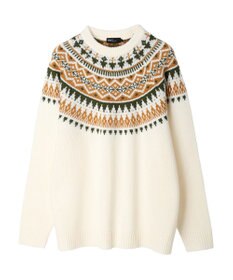 CRAFT STANDARD BOUTIQUE 【男女兼用】求心柄クルーネックニット