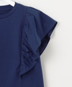 UNFILO 【吸水速乾/マシンウォッシャブル】フリルスリーブ Tシャツ