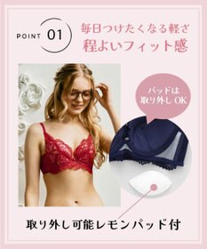 San-ai Resort（三愛水着楽園） 【WEB限定】【northerly bra 楽ちんフィットシリーズU字】 フリルレースブラショーツセット B～Fカップ 【northerly】