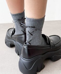 WEGO レースアップバックリボンソックス