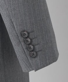 GOTAIRIKU 【御幸毛織】ドライスピナーツイルストレッチスーツ_グレーストライプ