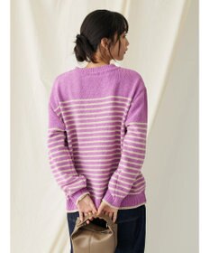 CRAFT STANDARD BOUTIQUE 洗えるモールニットボーダープルオーバー