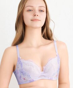 WACOAL ブラジャー 【リボンブラ 脇すっきり】 脇高設計 着やせシルエット 動いても谷間キープ Gカップまで対応 大きいサイズ レディース BXB443 /ワコール