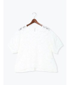 Te chichi メッシュレースボリュームスリーブブラウス
