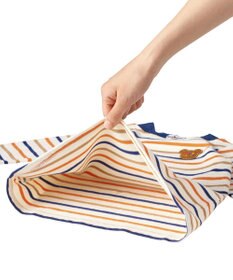 MIKI HOUSE HOT BISCUITS 【80-120cm】 ボーダー柄 長袖ワンピース