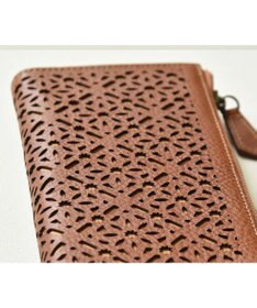 genten ダイヤカットワーク　Lファスナー長財布