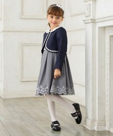 ANY KIDS 【2点セット】ジャケット＋裾刺繍ワンピース