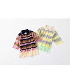 TRICOTE シースルーボーダートップス