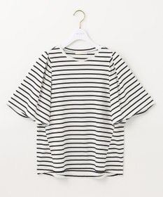 ANY SIS 【UVケア】プレーティングジャージー フレアスリーブ カットソー