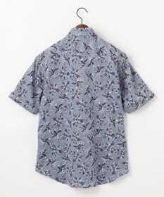 JOSEPH ABBOUD 【吸水速乾/ストレッチ/ノルマンディーリネン】リネンハニカム プリントジャージー シャツ