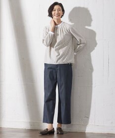 J.PRESS LADIES S 【洗える】セルロースシャンブレー ワイド パンツ