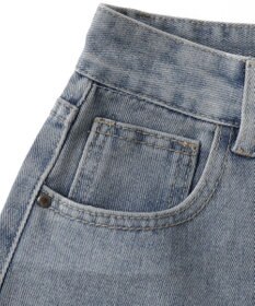 WEGO ワイドハーフデニムパンツ