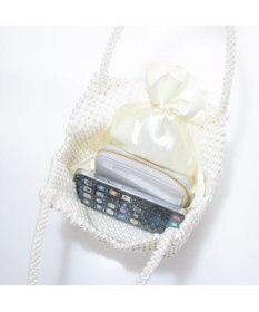 UNBILLION カシュカシュ cachecache / ビーズハート手提げバッグ