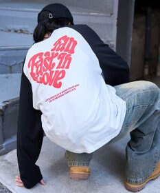 WEGO ラグランハートグラフィックT（LS）