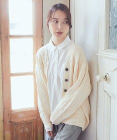 earth music&ecology アンチピリングケーブルカーディガン