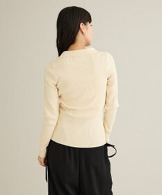 CRAFT STANDARD BOUTIQUE 襟付きコンパクトリブニットカーディガン