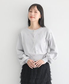earth music&ecology パール＆ビジューカーディガン