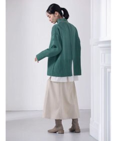 Green Parks 洗える　バックスリットニットプルオーバー