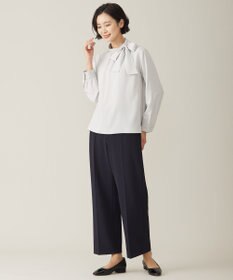 J.PRESS LADIES L 【洗える】ジョーゼットジャージー パンツ