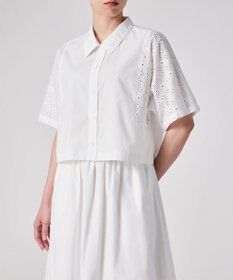 Paul Smith 【洗える】コットン エンブロイダリー ブラウス