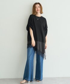 YECCA VECCA 綿麻バギーデニムパンツ