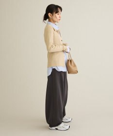 CRAFT STANDARD BOUTIQUE 襟付きコンパクトリブニットカーディガン