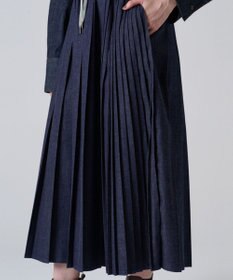 Ripo trenta anni 【ブランド人気】PLEATS RELAX LONG SK プリーツデニムスカート