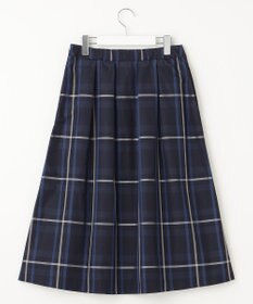 J.PRESS LADIES 【洗える】2/2綾 メモリーチェック タック スカート