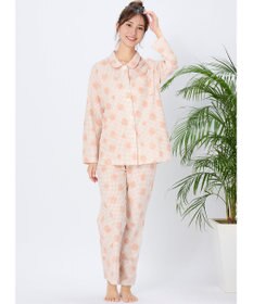 Wing パジャマ 綿100%(本体肌側) あったか 3Lまで対応 大きいサイズ 長袖 長ズボン 冬 レディース EP5075 ウイング／ワコール