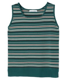 Green Parks スクエアネックニットタンクトップ