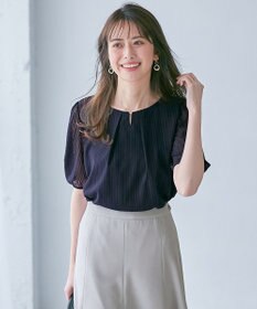 ANY SIS 【吸水速乾・UVケア・接触冷感】コンフォートジャージー ブラウス