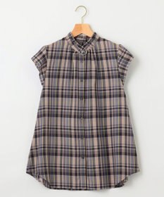 組曲 【リボンタイ付き】シアーツイルチェック ブラウス