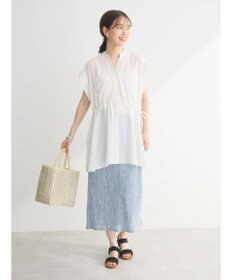 Green Parks ウエストドロストフレンチスリーブチュニック