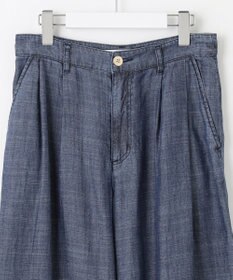 自由区 【洗える・XSサイズあり】テンセルリネンデニムワイド パンツ