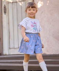 ANY KIDS ウサギ ボーダー Tシャツ