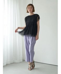 YECCA VECCA チュールギャザーブラウス