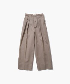 ATON WOOL GABARDINE | ワイドツータックパンツ