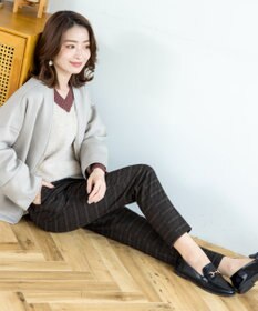 Tiaclasse L 【安田美沙子さん着用・洗える】T/R両面起毛ストレッチパンツ