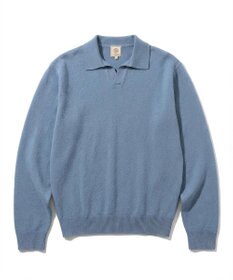 J.PRESS MEN ミックスブークレ スキッパーポロシャツ