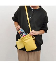 UNBILLION cachecache バンジーコード巾着スマホショルダー