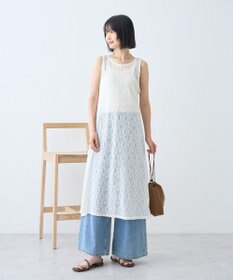AMERICAN HOLIC レースジャガードノースリーブワンピース