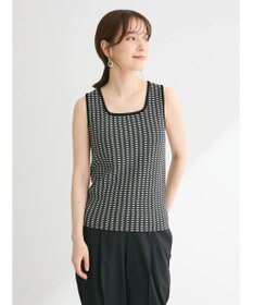 Green Parks ジャガード柄スクエアニットプルオーバー