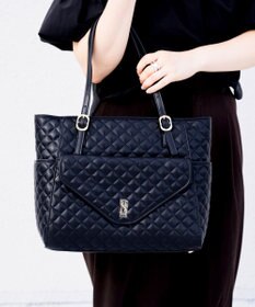 STEVE MADDEN BVIBRATO サイドポケット付きキルティングトートバッグ