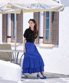 Tiaclasse 【洗える】鹿の子柄ニットショートカーディガン