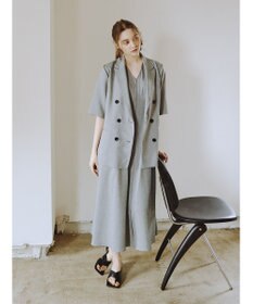 Te chichi ミックスツイルテーラードジャケット(セットアップ可)《2026 SUMMER LOOK item》